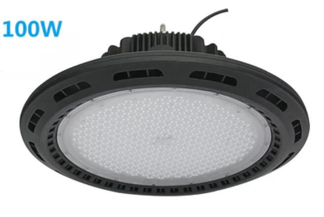 (image for) 100W UFO LED High Bay Light Fixture 9000LM CRI>80 IP65 Waterproof 100-277VAC Non-Dimmable for Warehouse & Supermarket